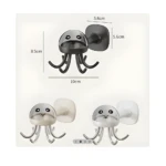 Set x2 ganchos pulpo giratorios 360 grados, ideales para colgar llaves y accesorios.