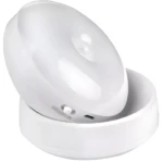 Lámpara LED con sensor de movimiento, recargable y rotación 360°, luz blanca.