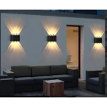 Lámpara solar aplique 6 LED exterior, ilumina pared, sofá y deck.