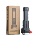 Linterna LED 3W con martillo de seguridad incorporado y gancho para colgar.