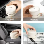 Mini aspiradora portátil Deli: limpia teclados, escritorios, asientos de auto y papel de dibujo.