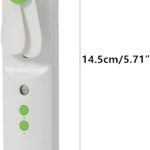 Mini ventilador portátil blanco con orejas verdes, ideal para refrescar.