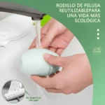 Quita pelo lavable y reutilizable bajo el grifo, una vida más ecológica sin desperdiciar papel.