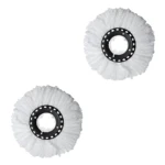 Repuestos de mopa para trapero mágico 360, pack x2, blanco y negro.