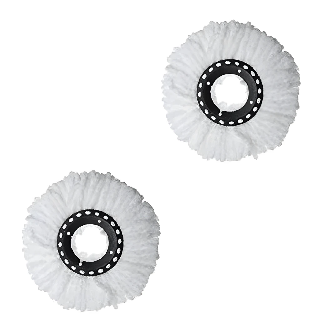 Repuestos de mopa para trapero mágico 360, pack x2, blanco y negro.
