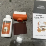 Rodillo para desmachar paredes Metope Drum Paint 500g con botella de pintura y lija.