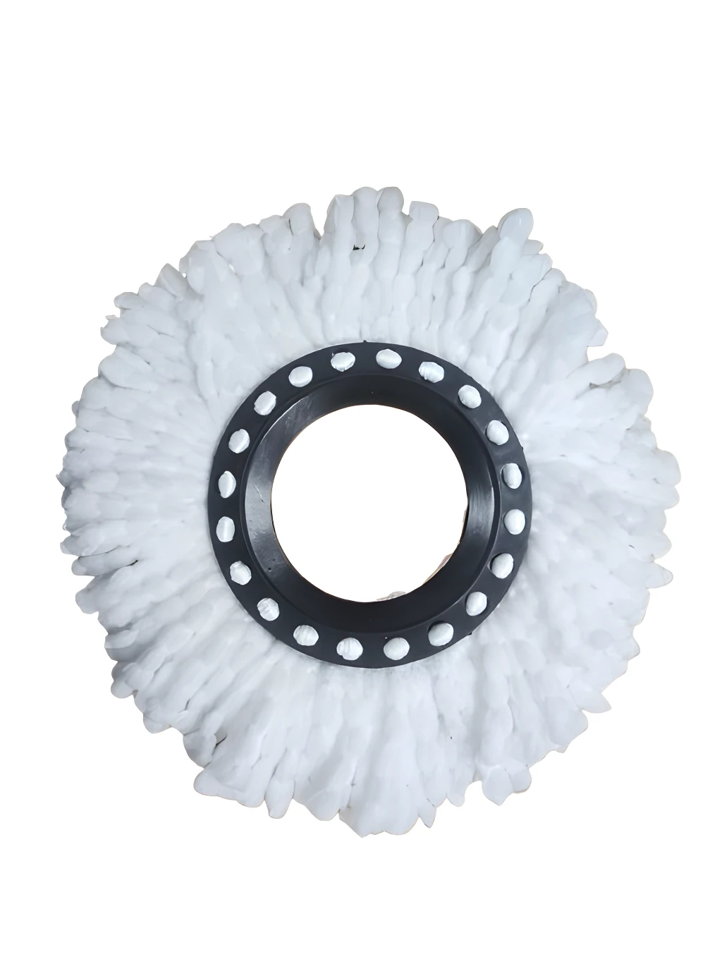 Set x2 Repuesto Mopa Trapero 360 Grande, accesorio giratorio blanco con centro negro.