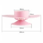 Tapón de drenaje de silicona rosa de 100mm, con medidas de 38mm, 15mm y 53mm.