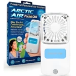 Ventilador de mano recargable Arctic Air Pocket Chill portátil para refrescar en cualquier lugar.