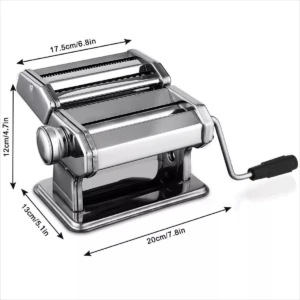 Máquina para hacer pasta spaguetti de acero inoxidable, con medidas 20x13x12cm.