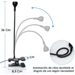 Lámpara plegable para uñas 3W, flexible y ajustable, ideal para manicura.