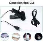 Lámpara de uñas USB 3W plegable con clip, ideal para manicura profesional y uso doméstico.