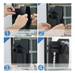 Organizador de baño con ventosa para cepillo de dientes, maquinilla de afeitar y otros accesorios.