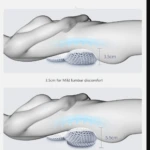 Almohada lumbar ergonómica: ajuste de altura para aliviar dolor lumbar leve o severo.