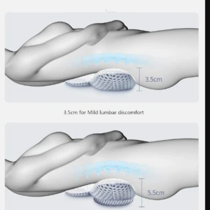Almohada lumbar ergonómica: ajuste de altura para aliviar dolor lumbar leve o severo.