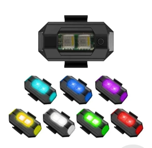 Luz trasera intermitente para bicicleta, color azul, verde, rojo, amarillo, blanco, morado.