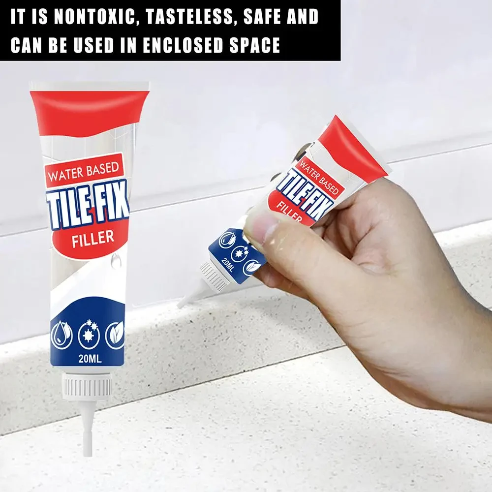 Sellador Tile Fix, 20ml, para reparar y embellecer juntas de baldosas, seguro y fácil de usar.