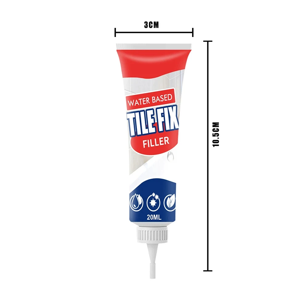 Tubo de sellador impermeable FK23D-153 de 20ml para reparación de baldosas, 10.5cm