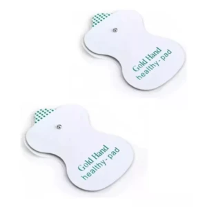 5 pares parches electrodos para gimnasio "Gold Hand healthy-pad", con diseño ergonómico.