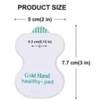 Electrodo parche para gimnasio de 5x7.7 cm, marca Gold Hand, ideal para fisioterapia.