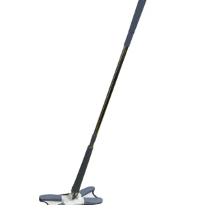 Trapeador de microfibra con mango extensible, ideal para limpieza profunda.