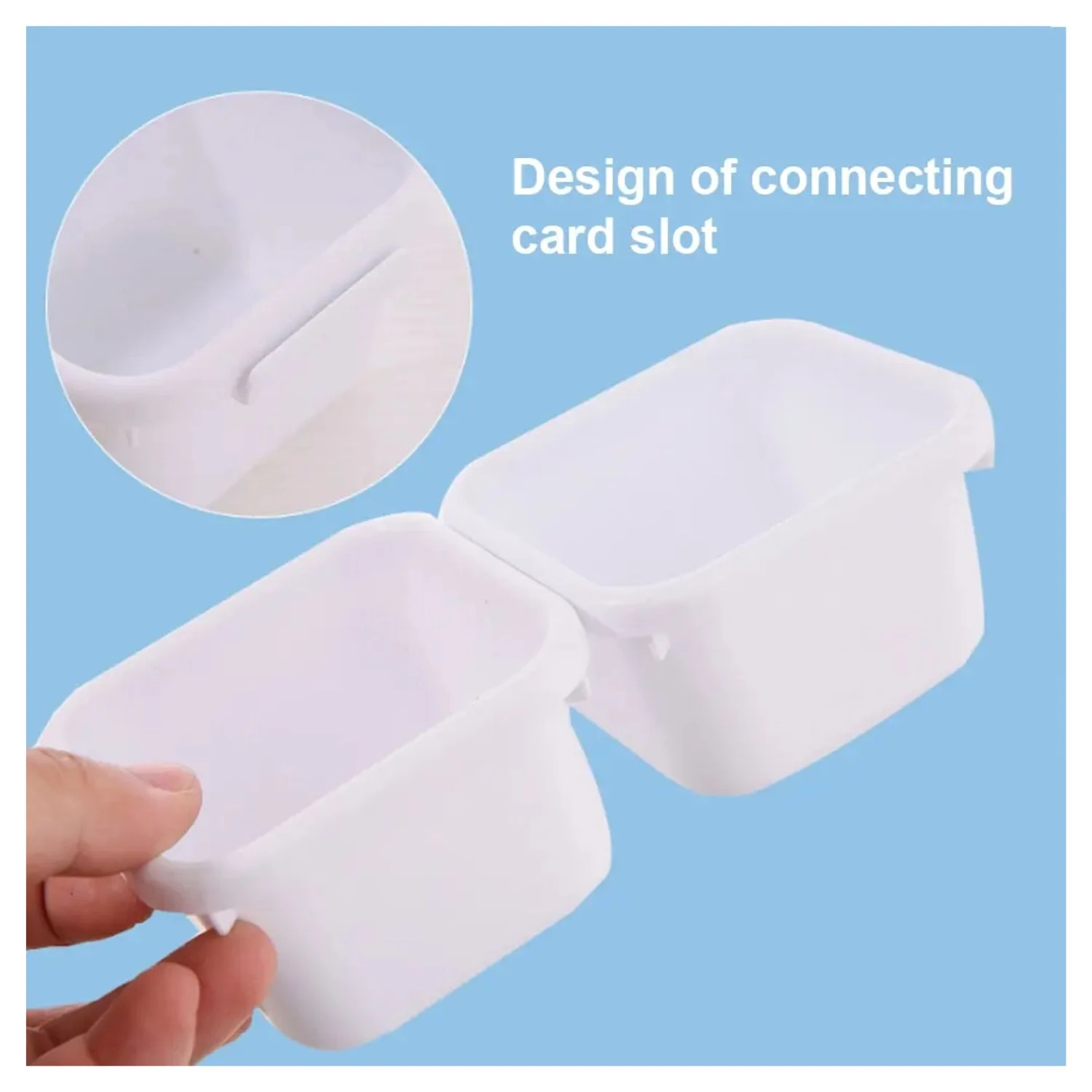 Organizador multiusos blanco 8 piezas con diseño de ranura para conectar cajas.