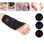 Muñequera de compresión térmica con botón de encendido, para aliviar el dolor de muñeca.