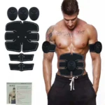 Gimnasia Pasiva 3 en 1: Estimulador muscular abdominal y de brazos para un físico tonificado.