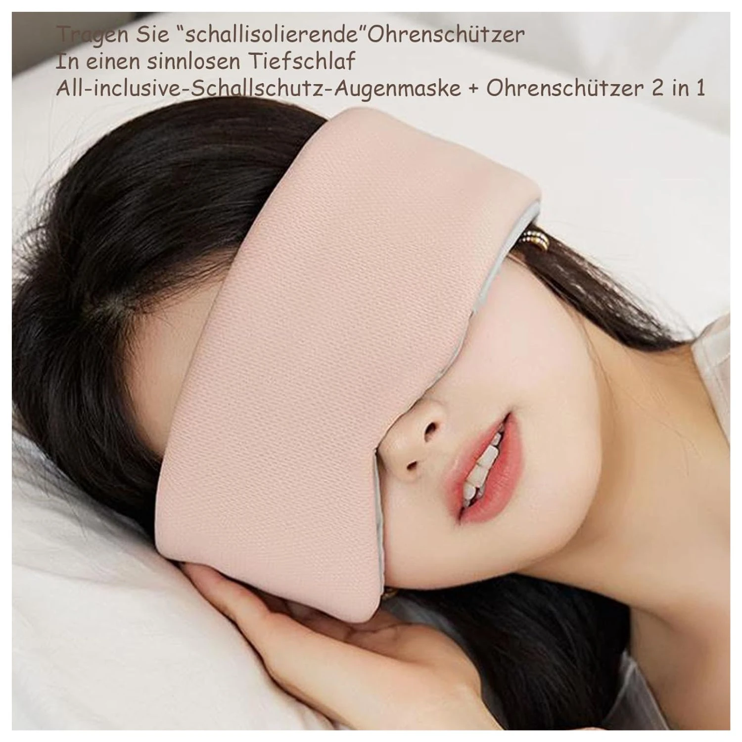 Máscara de ojos y orejeras 2 en 1 para dormir profundamente.