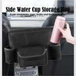 Organizador D-90 para silla de carro: guarda vasos, botellas y accesorios.