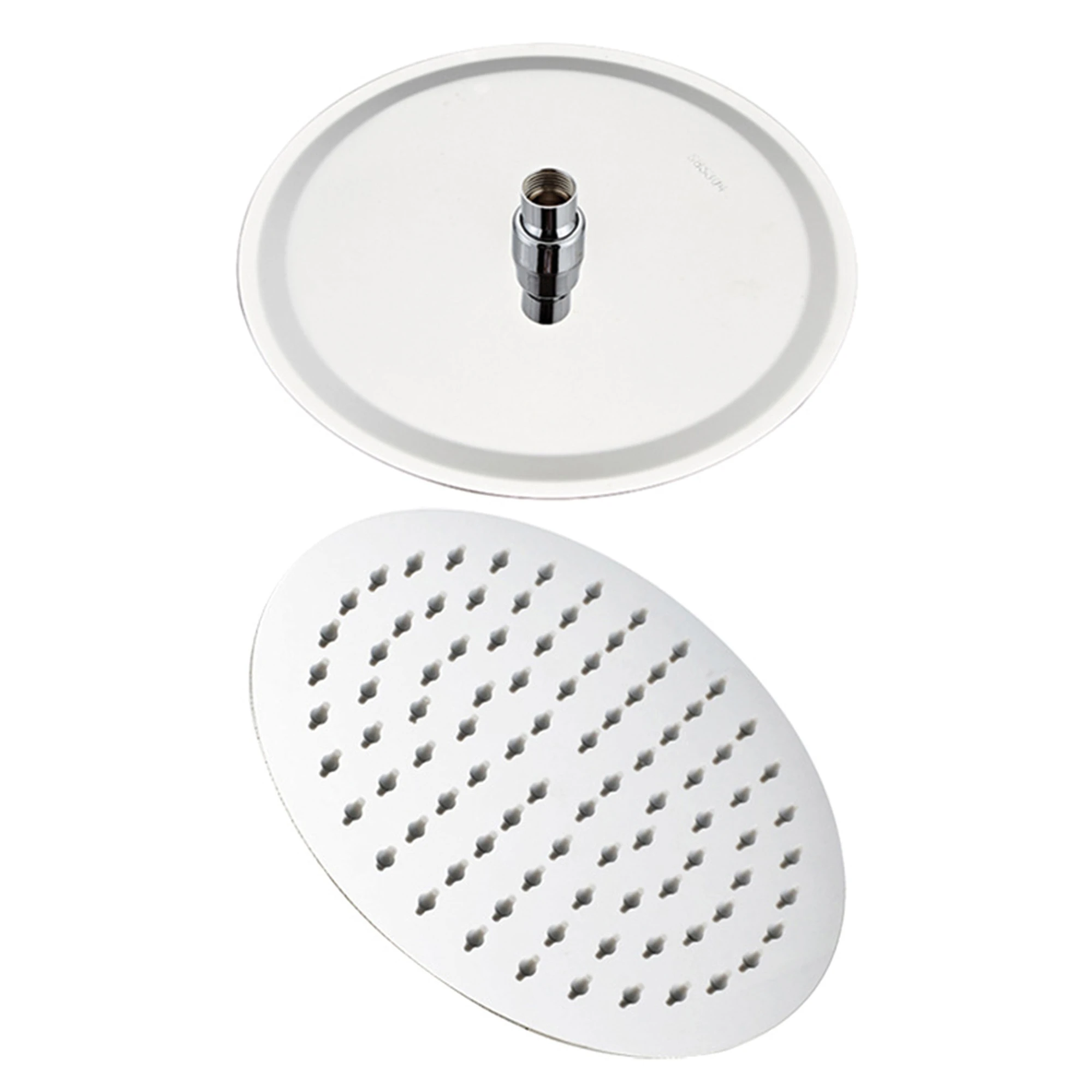 Regadera redonda de 20 cm, acero inoxidable pulido, para baño.