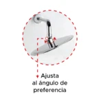 Regadera redonda de 20 cm: ajusta el ángulo de tu preferencia para una ducha cómoda.