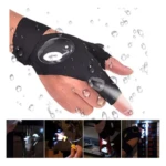 Guante linterna con luz LED para trabajos en interiores y exteriores.