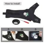 Guante linterna LED para instalación fácil con destornillador e interruptor.