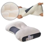Almohada cervical 3D de espuma viscoelástica, cojín de apoyo para el cuello y la cabeza.