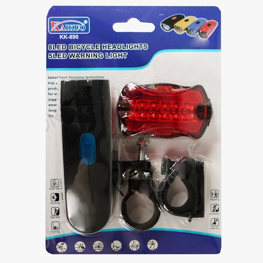 Set de linternas LED para bicicleta Zx-860, delantera y trasera, para seguridad en la noche.