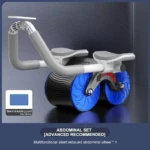 Rodillo abdominal automático con soporte para rodillas y diseño silencioso de rebote.