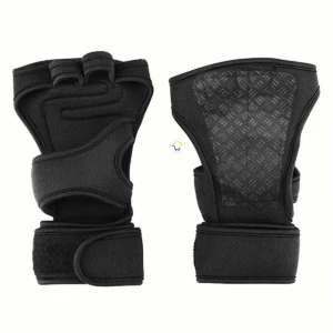 Guantes calleras unisex Gcunx negros con muñequeras ajustables para entrenamiento.