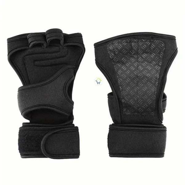 Guantes calleras unisex Gcunx negros con muñequeras ajustables para entrenamiento.