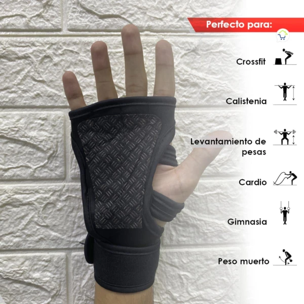 Guantes calleras unisex Gcunx con muñequeras para entrenamiento de fuerza, calistenia, cardio y levantamiento.