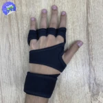 Guantes calleras unisex Gcunx negros con muñequeras, ideales para entrenar.