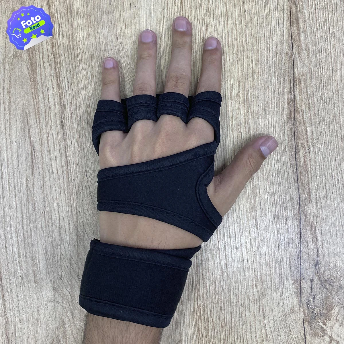 Guantes calleras unisex Gcunx negros con muñequeras, ideales para entrenar.