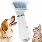 Cepillo secador 2 en 1 para perros y gatos, ideal para mascotas.