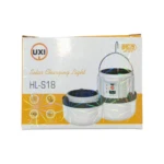 Lámpara solar de camping UXI HL-S18 con carga tipo C y función de power bank.