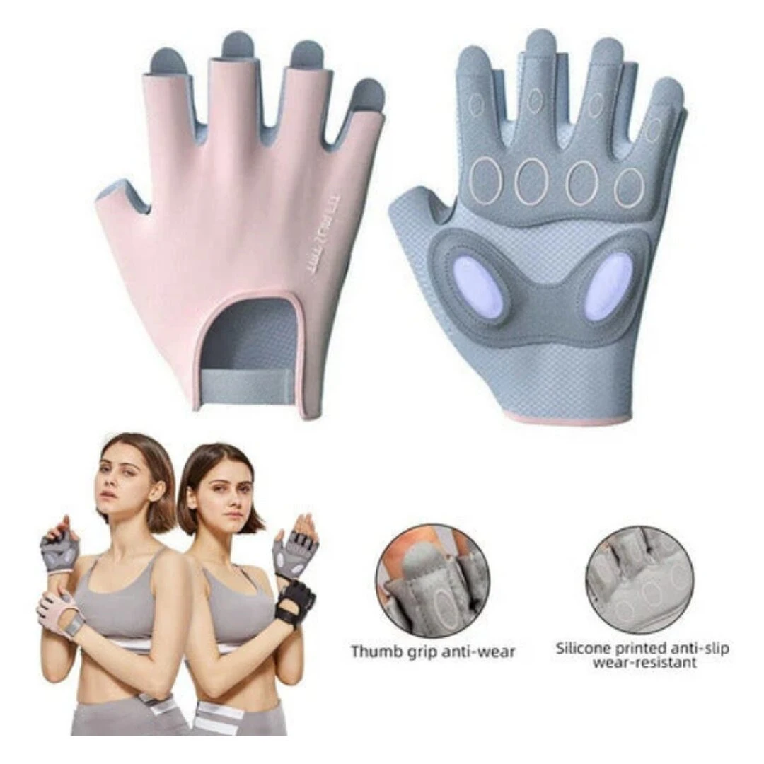 Guantes de gimnasio para mujer, entrenamiento, fitness, antideslizantes y transpirables.