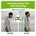 Corrector de postura Soporte Espalda: antes y después, mejora la alineación de la espalda.