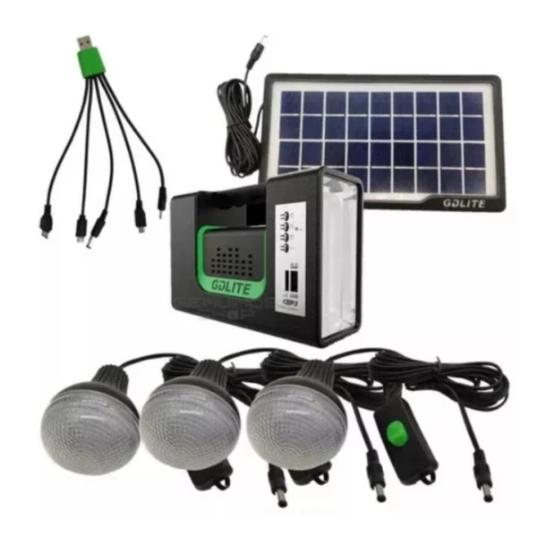 Kit Panel Solar Camping 3 Bombillas Usb - Imagen 4