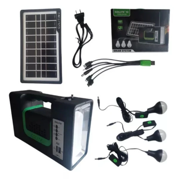 Kit Panel Solar Camping 3 Bombillas Usb - Imagen 3