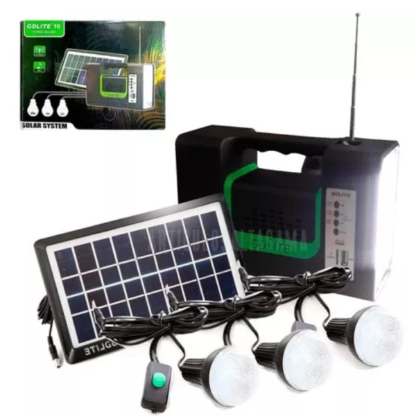 Kit Panel Solar Camping 3 Bombillas Usb - Imagen 2