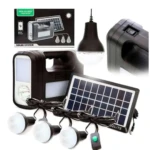 Kit Panel Solar Camping 3 Bombillas Usb